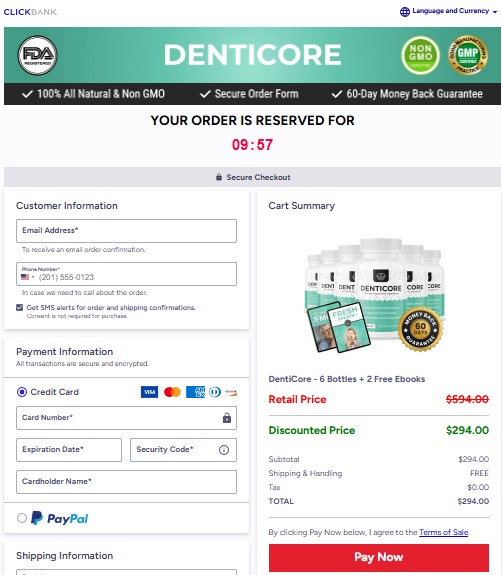DentiCore Order Form